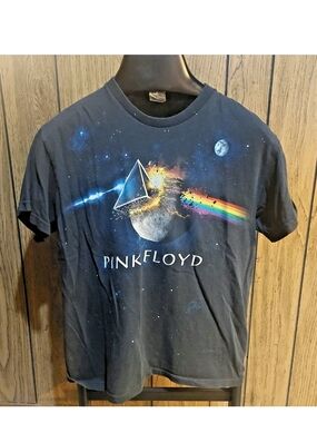 Pink Floyd Black Dark Side Of The Moo  T‑Shirt - Vintage Y2K Medium Delta Tag